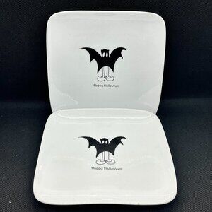 Set of 2 BIA square halloween plates